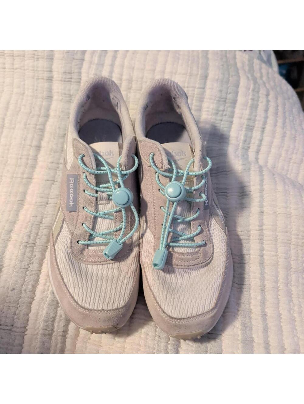 Reebok Women's White and Blue Trainer